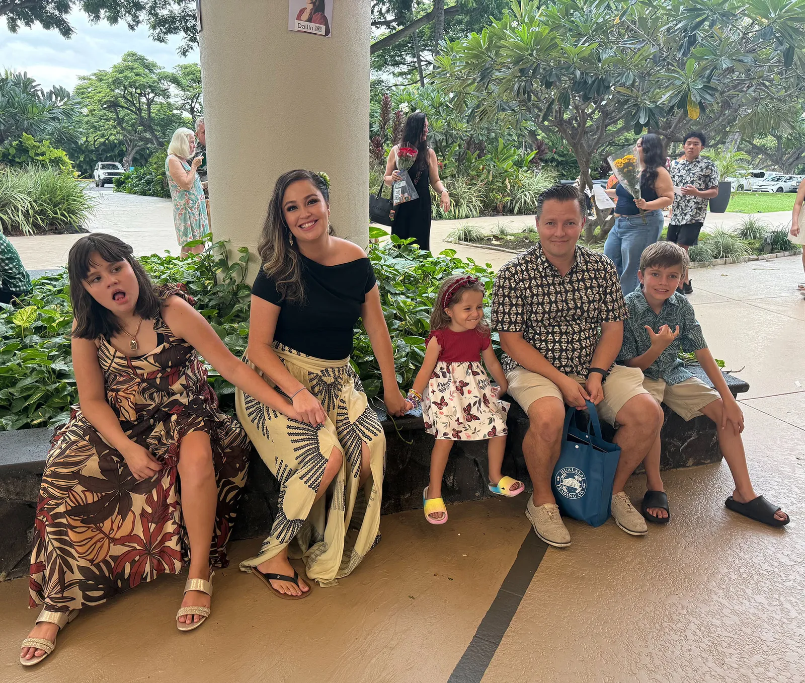 Jessica and her 'ohana at the Little Miss Kona Coffee Pageant