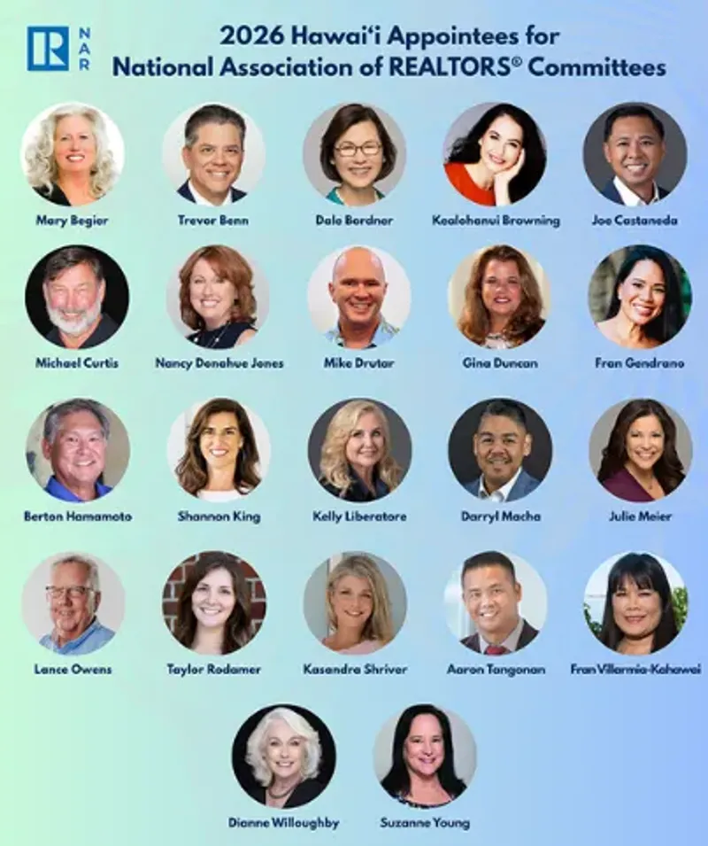 Announcing 2026 Hawai‘i Appointees for NAR Committees
