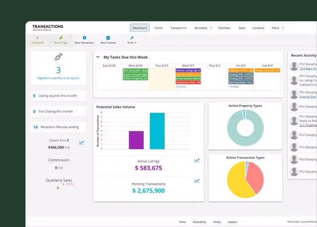 Transactions (zipForm® Agent Edition)